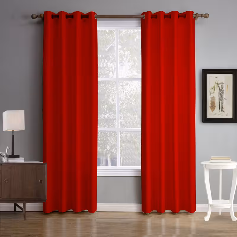 پرده مخمل هازان قرمز