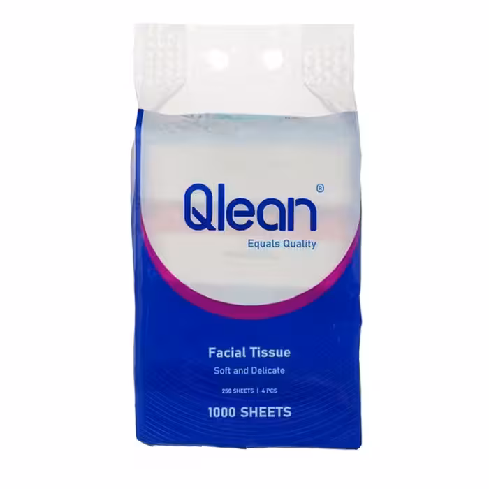 دستمال کاغذی اقتصادی کیولین 250 برگی بسته 4 عددی