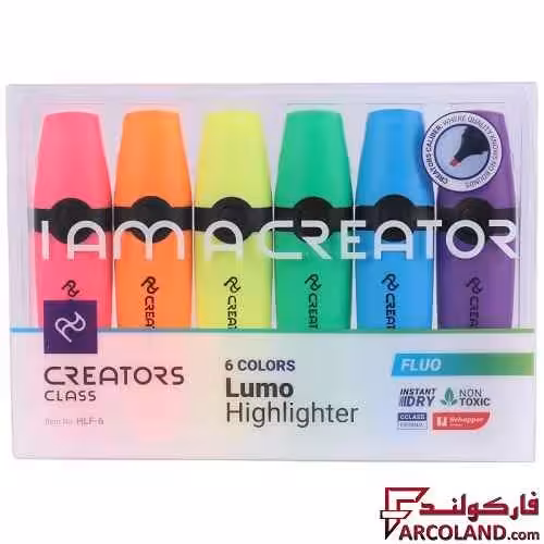 ماژیک هایلایتر لومو کریتورز کلاس Creators Class Lumo HLF-6 بسته 6 عددی