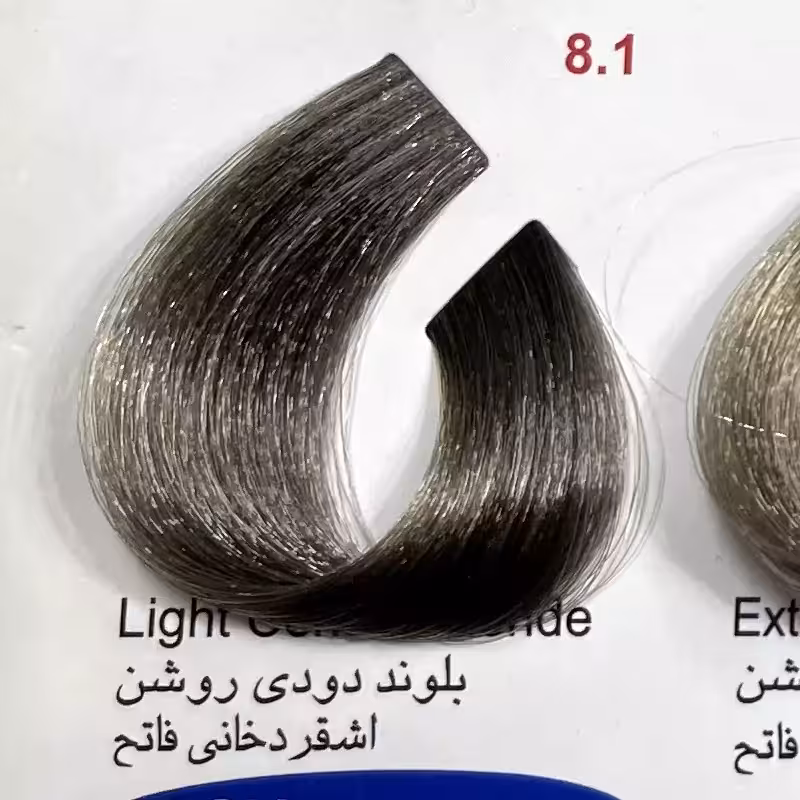 رنگ بلوند دودی روشن 8.1 ،رنگ مو کم آمونیاک پیلون و یک عدد اکسیدان | amazonchi