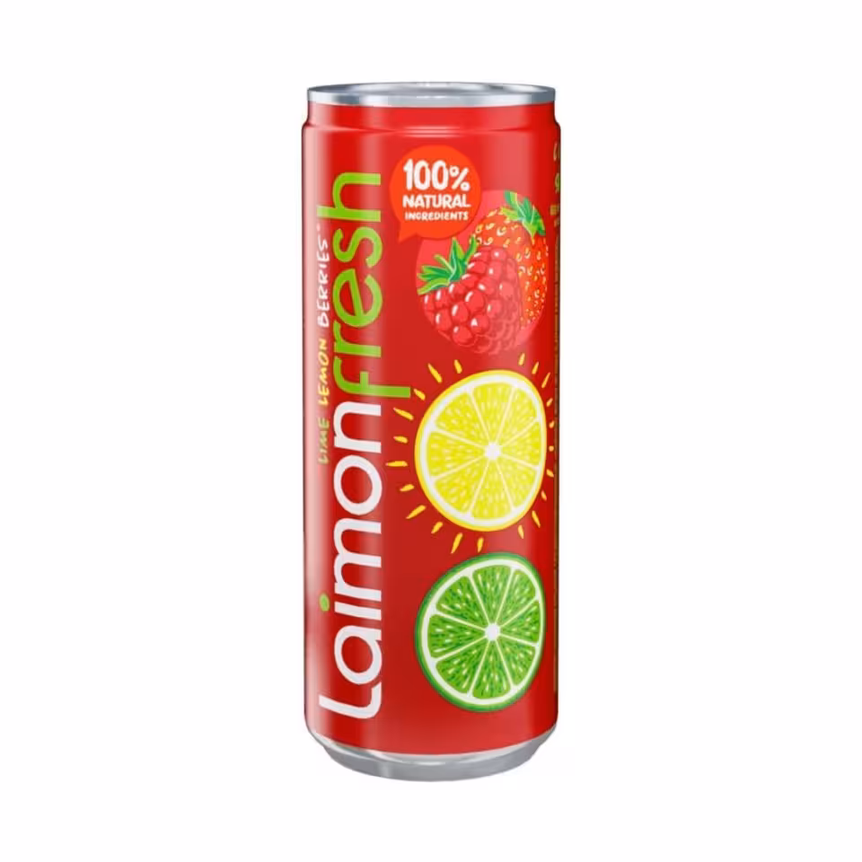 نوشیدنی آبمیوه انواع توت و لیمو لایمون فرش (330 میل) laimon fresh