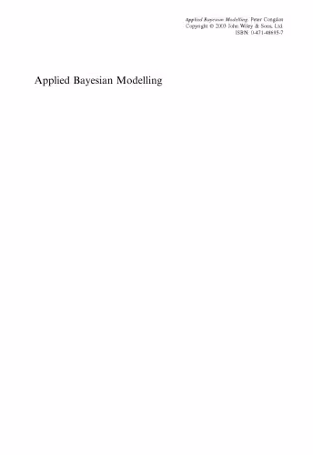 خرید و دانلود نسخه کامل کتاب Applied Bayesian Modelling