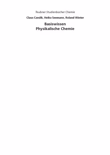 خرید و دانلود نسخه کامل کتاب Basiswissen Physikalische Chemie. Teubner Studienbücher