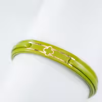 دستبند چرم با پلاک طلا