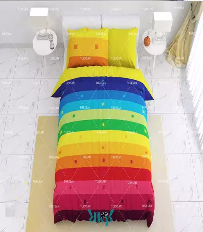 روتختی یک نفره طرح رنگین کمان، کد d69