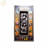 تابلو قلمزنی رومیزی با قاب خاتم کاری چوگان 20در35