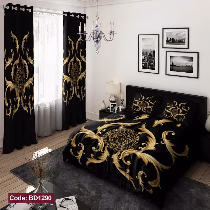 روتختی ورساچه مشکی طلایی کد BD1290