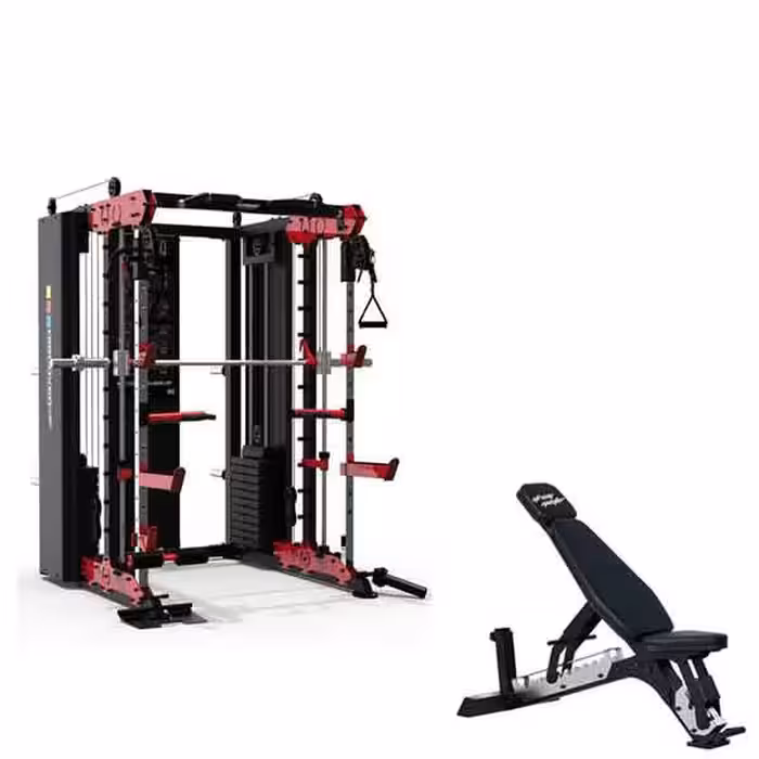 مولتی اسمیت و کراس استرانگ مستر MHG 6106 و نیمکت مدرج باشگاهی استرانگ مستر SUB 1103