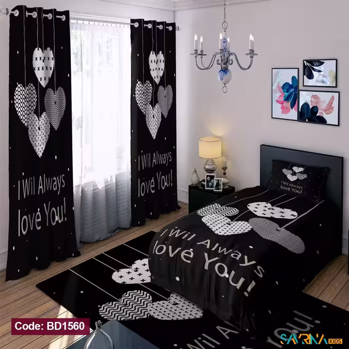 ست اتاق خواب طرح قلب کد BD1560