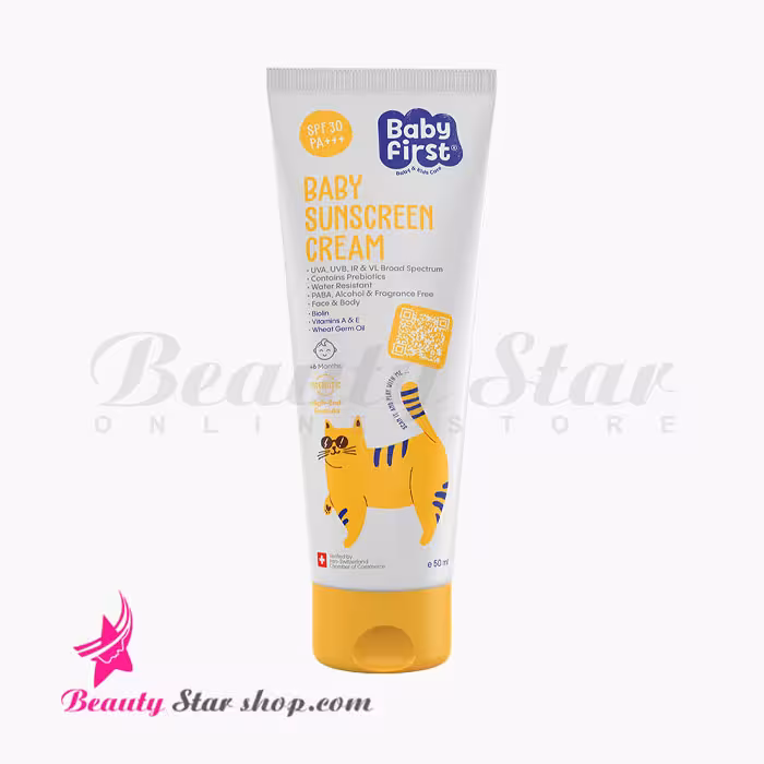 کرم ضد آفتاب کودک بیبی فرست SPF 30 حجم 50 میلی لیتر