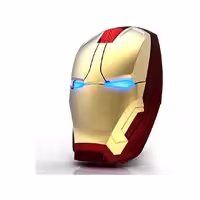ماوس بی‌سیم ارگونومیک بی‌صدا کامپیوتر موبایل قابل حمل Cool Iron Man Mouse 2.4 G