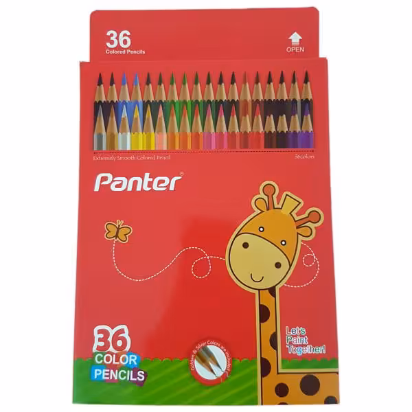 مداد رنگی 36 رنگ جلد مقوایی پنتر