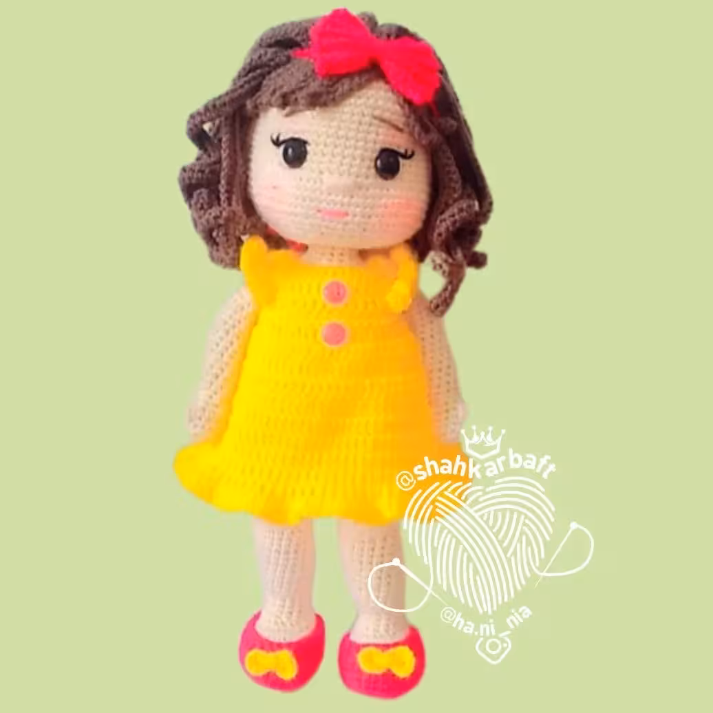 عروسک بافتنی دخترانه 