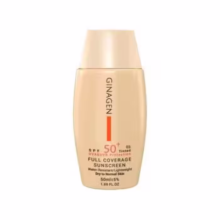 کرم ضد آفتاب SPF 50 ژیناژن شماره 03 مناسب پوست خشک و نرمال حجم 50 میلی لیتر