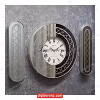 ساعت گرد گنبدی نقره ای