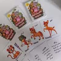 فلش کارت جانوران دو زبانه