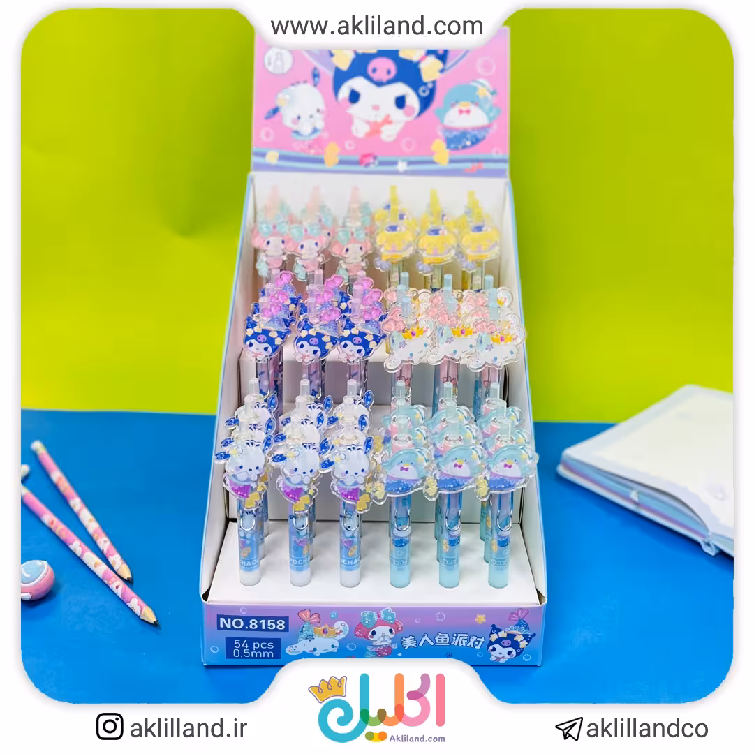 خودکار پاک کن دار استیکر دار کرومی