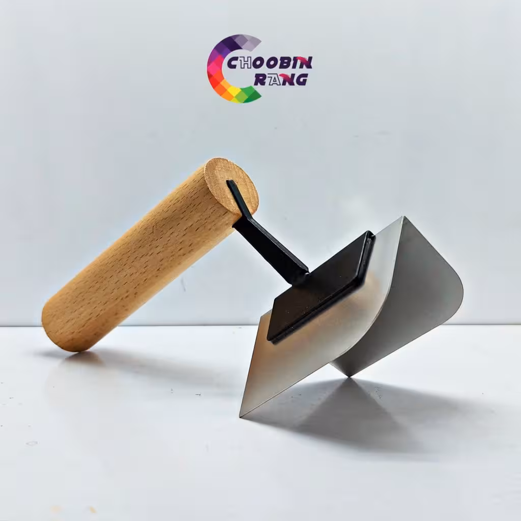 ماله لبه زن استیل دسته چوبی درجه یک