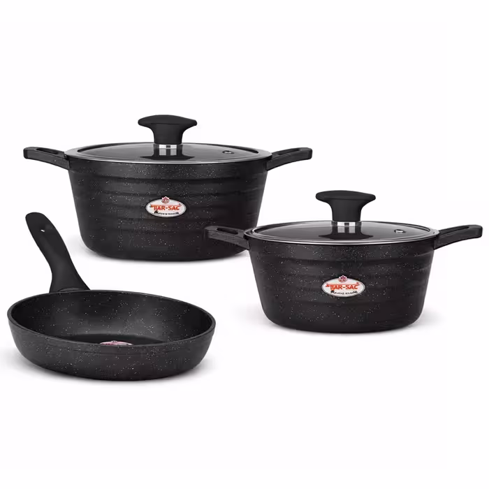 سرویس قابلمه گرانیتی زرساب مدل لایم LI-8330، 5 پارچه