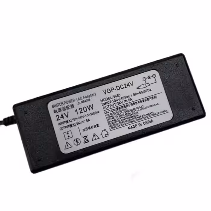 آداپتور24ولت5آمپرپلاستیگی (24ولت120وات)