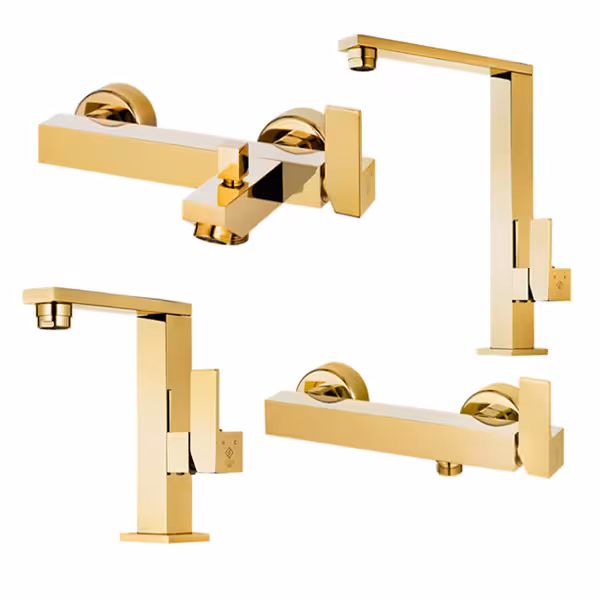 ست کامل شیرآلات کاویان مدل آسا طلایی