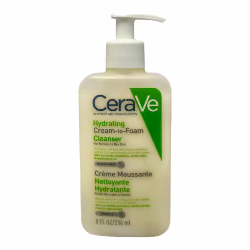 کرم فوم شستشوی آبرسان پوست نرمال تا خشک سراوی 236 میل