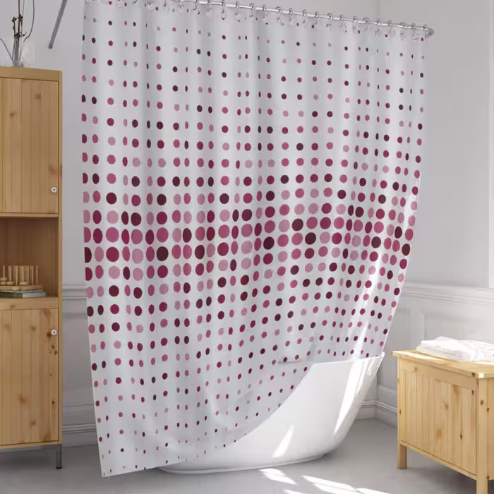 پرده حمام دلفین مدل EV-4961 v2 سایز 180×200سانتی متر