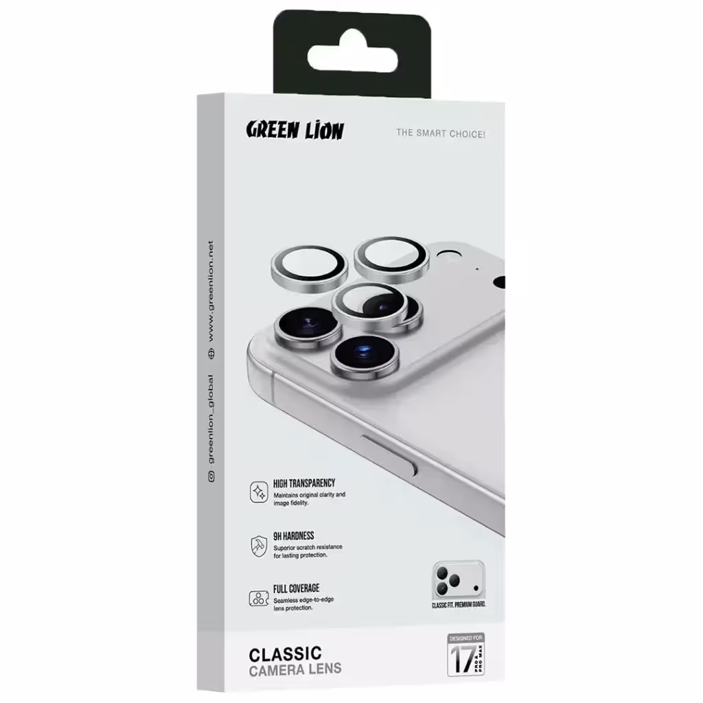 محافظ لنز دوربین کلاسیک آیفون 17 پرو/پرو مکس گرین Green Lion Classic Camera Lens for iPhone 17Pro/ProMax