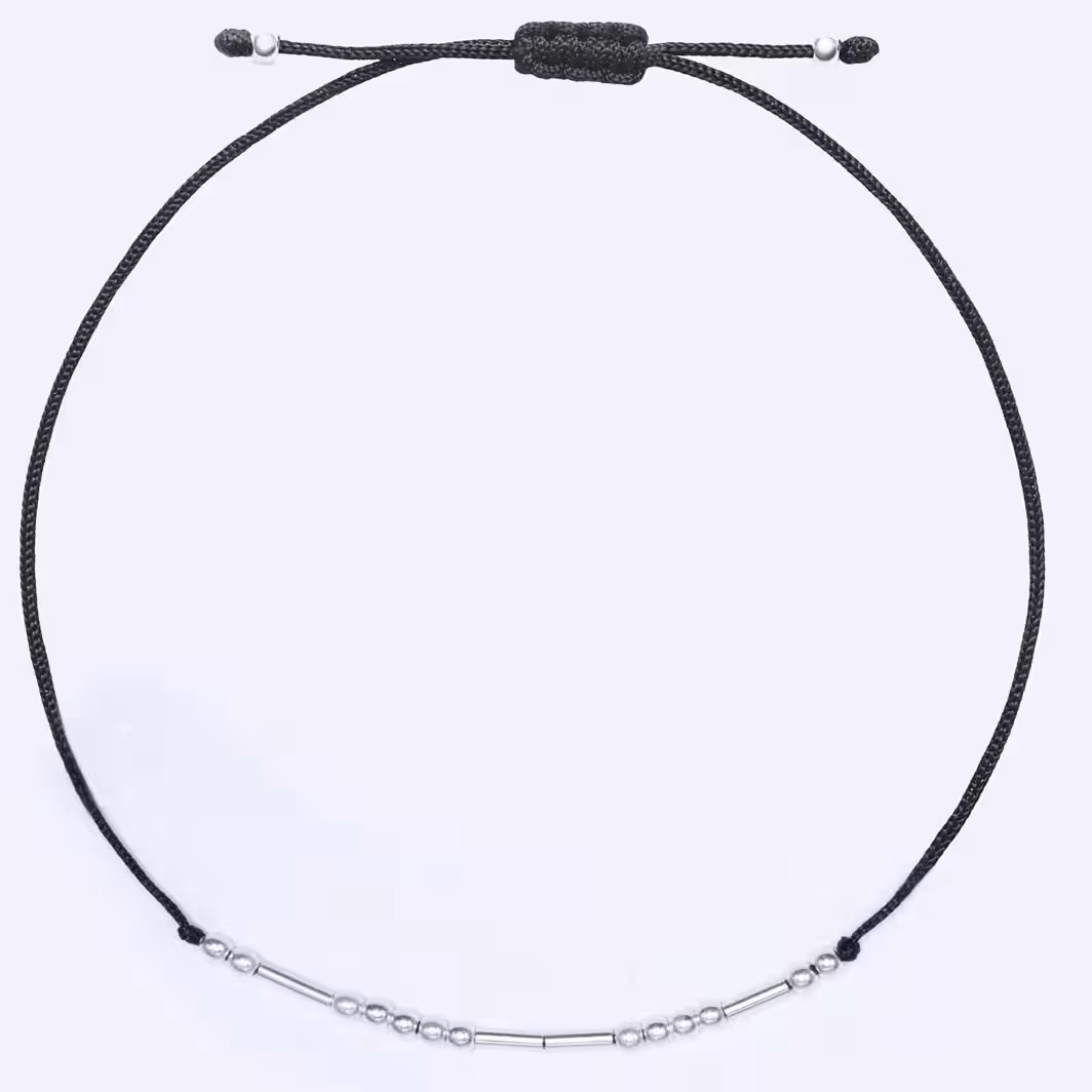 دستبند نقره کد مورس INSPIRE