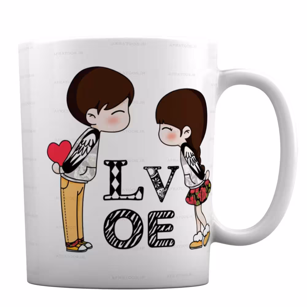 ماگ سرامیکی طرح فانتزی عاشقانه love کد MV5654