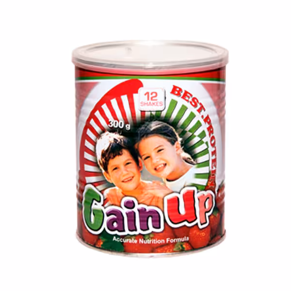 خرید پودر گین آپ کودکان طعم توت فرنگی 300 گرم کارن