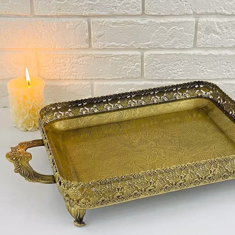 سینی پیوتر رنگ آنتیک