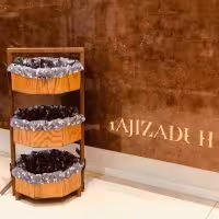 AMIN امین جا سیب پیاز  چوبی هشت ضلعی 3 طبقه قهوه ای   BR-378