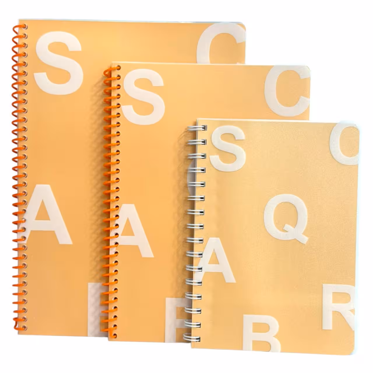 دفتر خط دار طرح حروف انگلیسی رنگ نارنجی