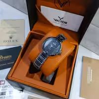 ساعت مچی عقربه ای زنانه VICTOR سرامیک استیل موتورمیوتاژاپن مدل V5675