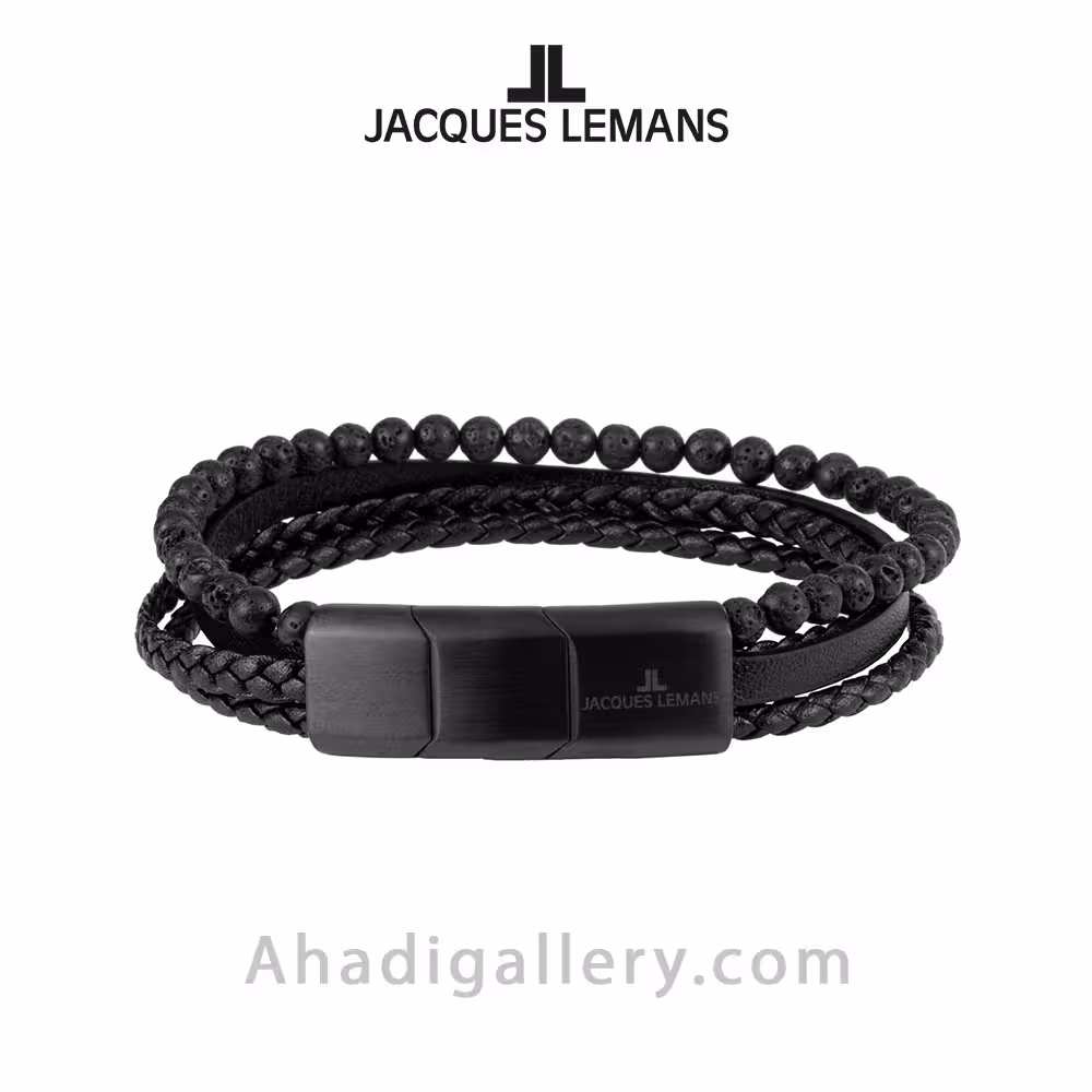 دستبند چرم ژاک لمن مدل S-B106A