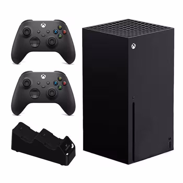 کنسول بازی مایکروسافت مدل Xbox Series X ظرفیت 1 ترابایت به همراه دسته اضافی   پایه شارژ SparkFox