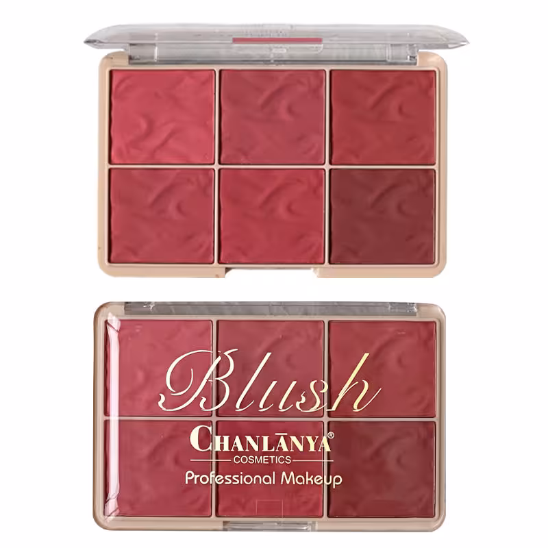 پالت رژگونه 6 رنگ بلاش chanlanya
