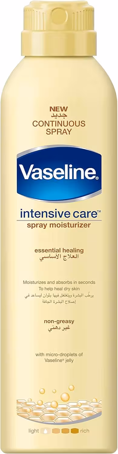 اسپری مرطوب کننده بدن وازلین Vaseline حاوی عصاره جو دوسر حجم 190 میل