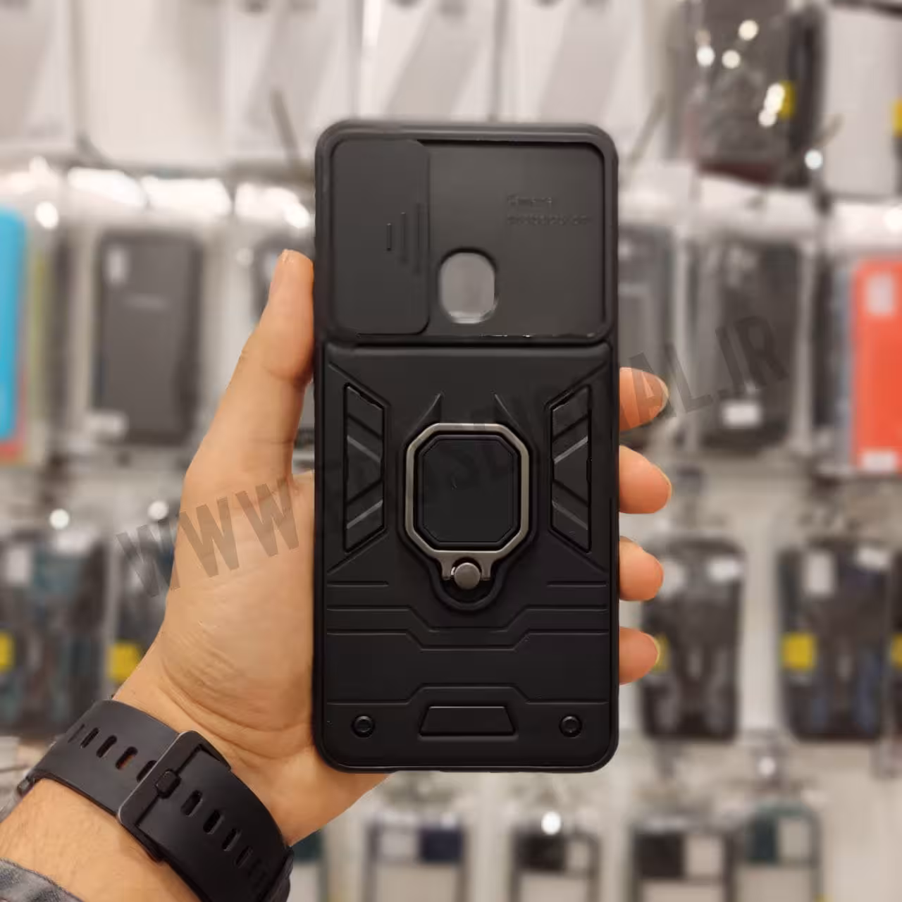 قاب ضد ضربه A21s محافظ لنز دار کشویی طرح بتمن