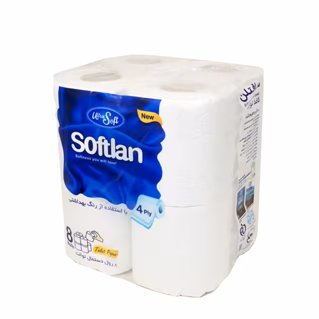 دستمال توالت سافتلن 8 عددی