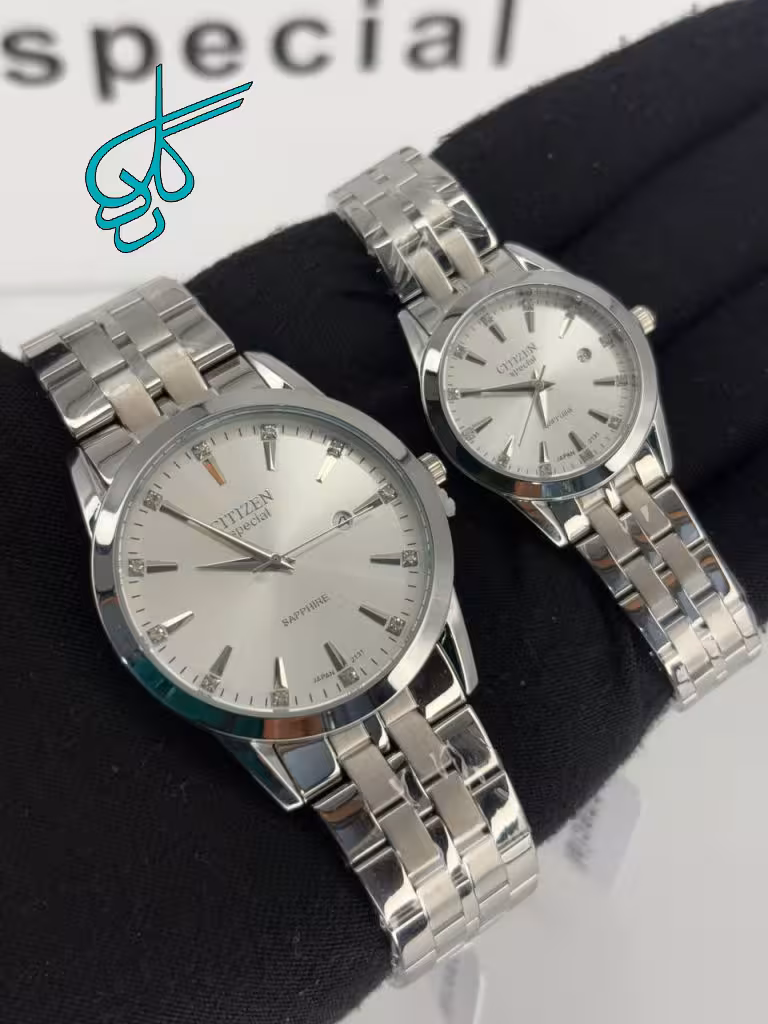 خرید ست ساعت زنانه و مردانه کلاسیک سیتیزن اسپشیال کیفیت عالی رنگ ثابت موتور ژاپن کد 2117427 - ردگل