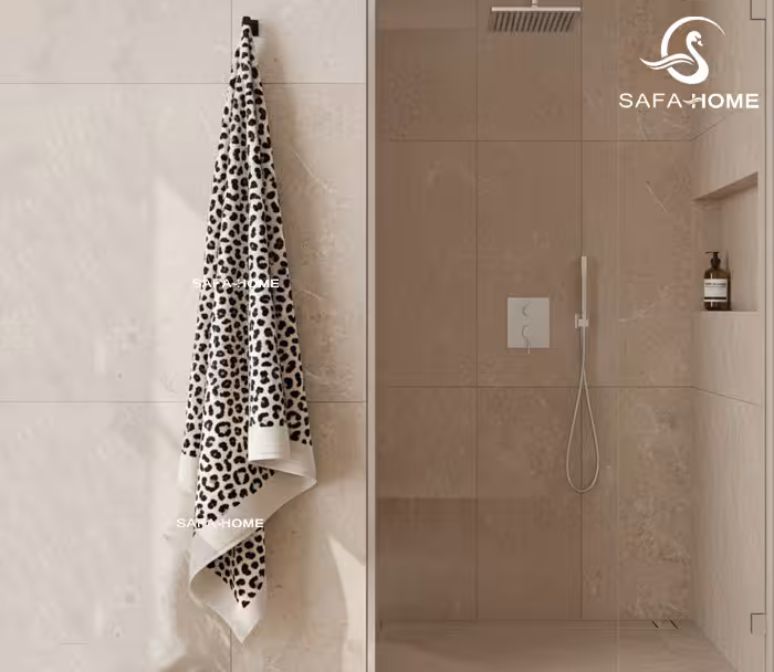 حوله حمامی طرح پلنگی پودایران