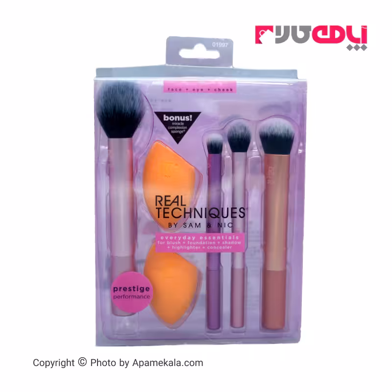ست برس و پد آرایشی ریل تکنیکس real techniques بسته 6 عددی