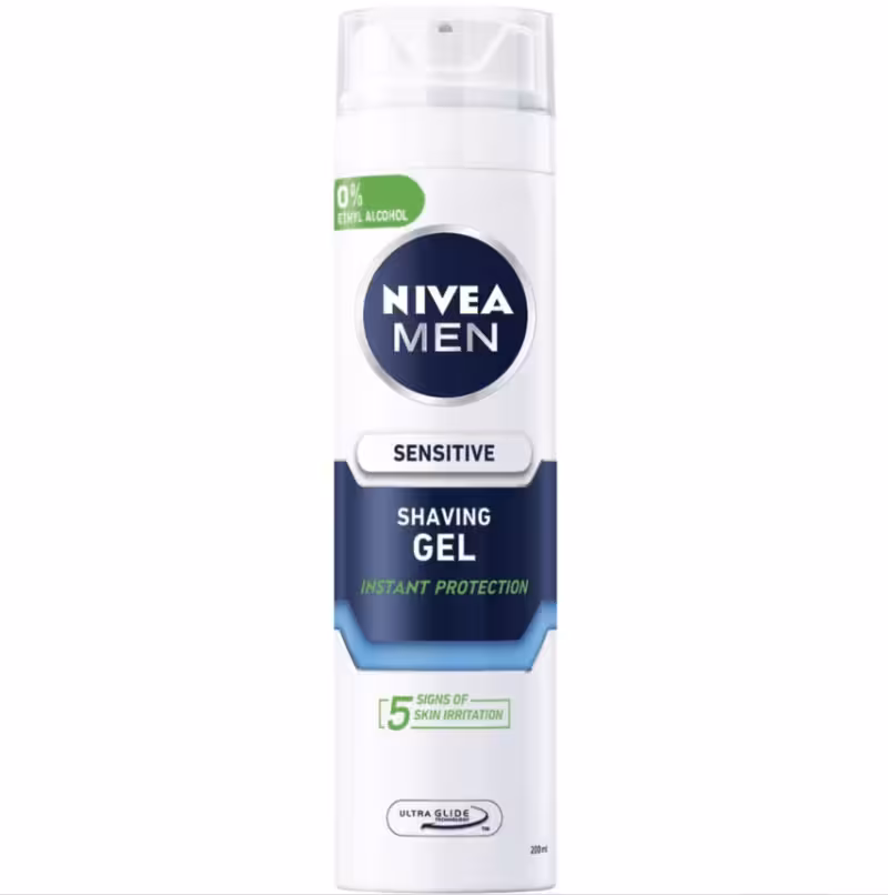 ژل اصلاح پوست های حساس نیوا سنسیتیو Nivea Sensitive حجم 200 میلی لیتر