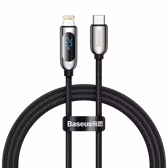 کابل تبدیل USB-C به لایتنینگ باسئوس مدل Display Fast Charging-20w طول 1 متر