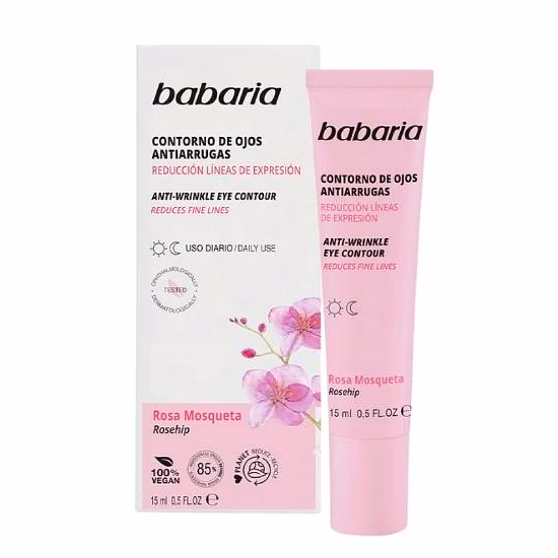 کرم دور چشم ضد چروک حاوی عصاره رز باباریا babaria اسپانیا