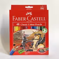 مداد رنگی 48 رنگ فابرکاستل جعبه مقوایی (FABER CASTELL)