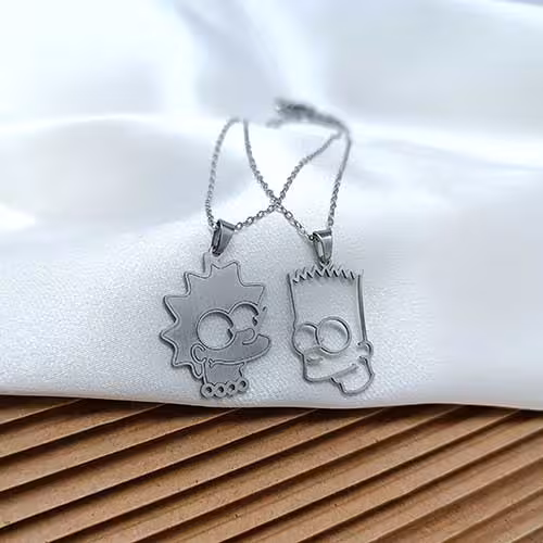 گردنبند ست سیمپسون ها استیل کد