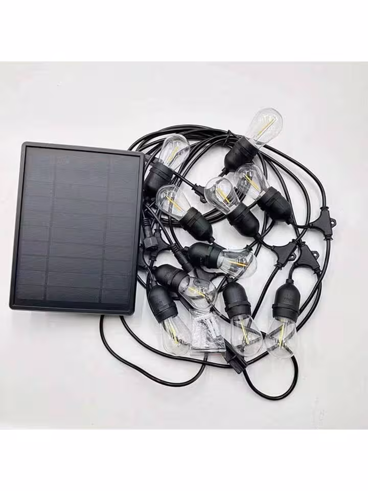 لامپ ادیسون خورشیدی و برقی 10 متری 10 لامپی